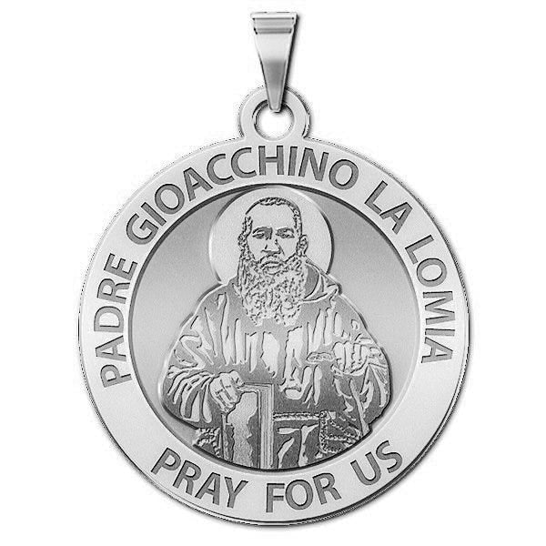 Padre Gioacchino La Lomia Round Religious Medal