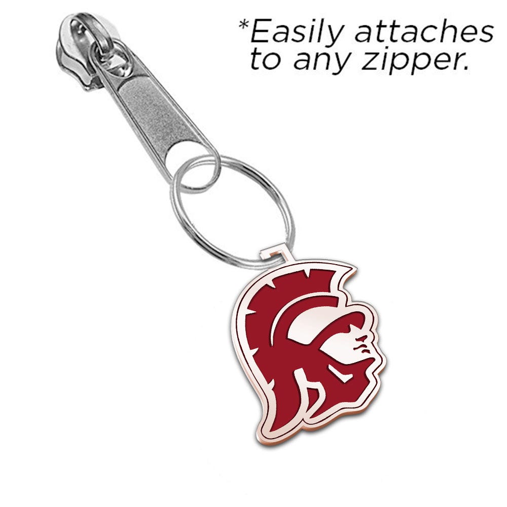 Usc Color Enamel Tojan Head Zipper Pull