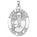 Pope Francis Religious Medal Oval Laser Engraved