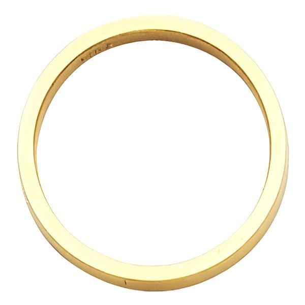 14K Yellow Gold Approx. 0.24 Inch Flat Wedding Band