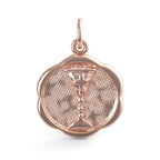 Communion Chalice Scalloped Disc Charm