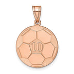 Custom Soccer Charm or Pendant with Number