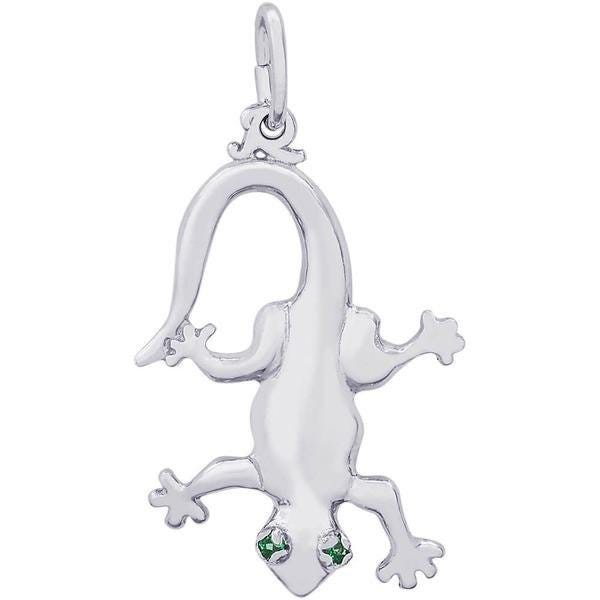 Gecko with Stones Charm