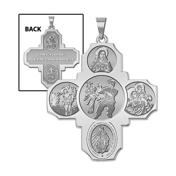 Four Way Cross - Martial Arts Religious Medal