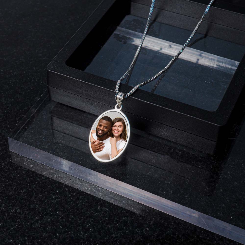 Oval Photo Pendant Charm