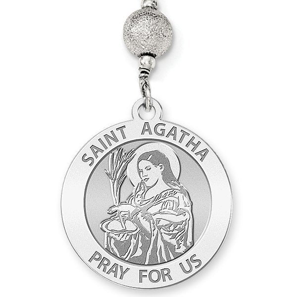 Saint Agatha Rosary Bracelet "EXCLUSIVE"