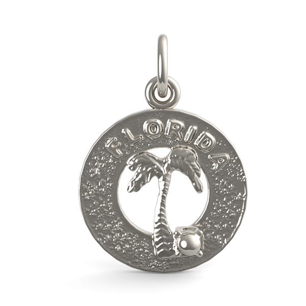 Small Florida Palm Tree Ring Charm