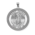 Saint Patrick Round Rope Border Religious Medal