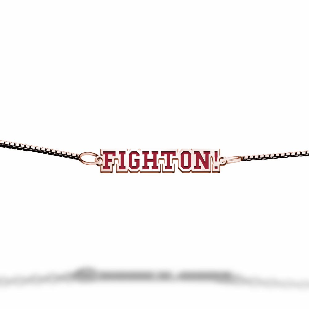 Usc Color Enamel Block Fight On Bracelet