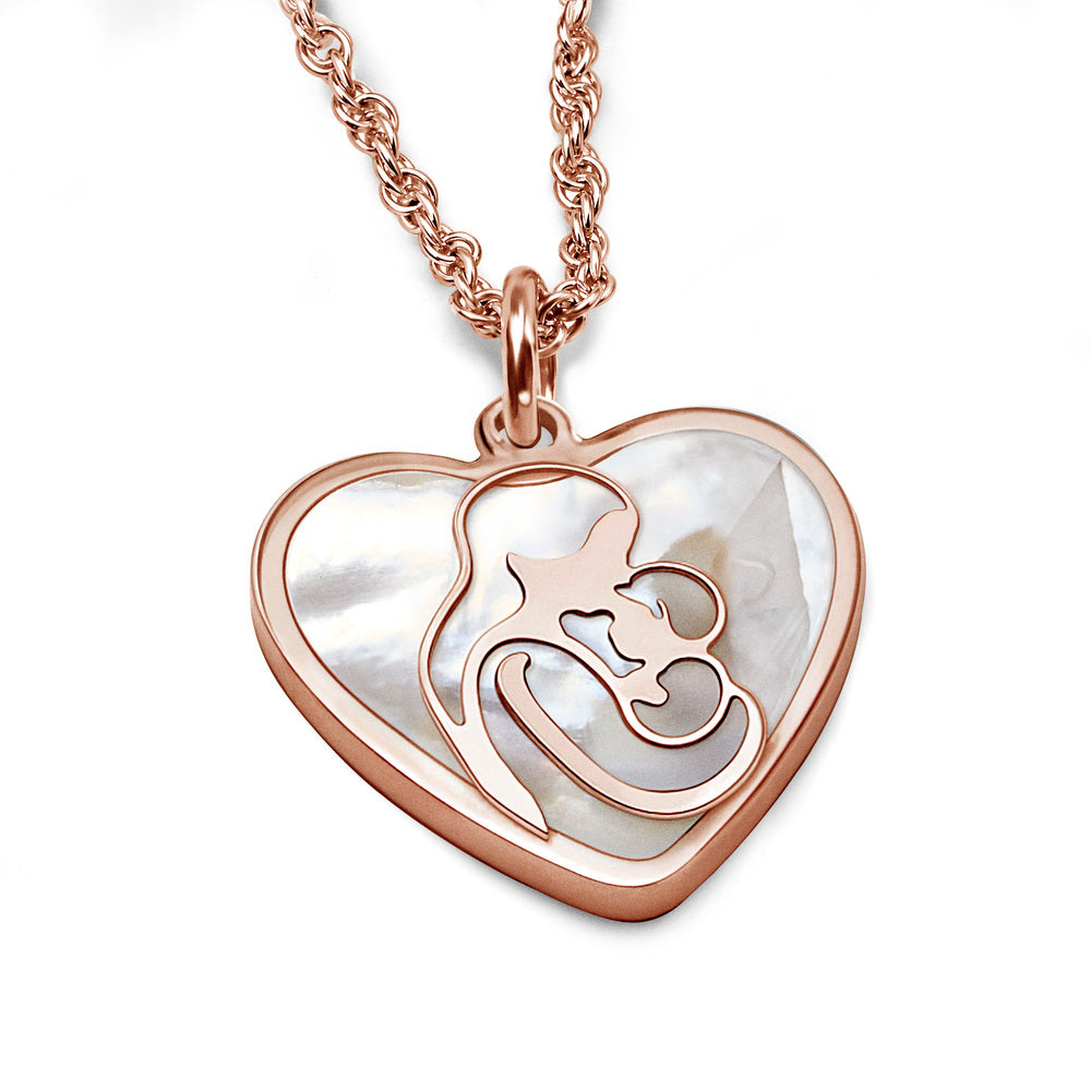 Mom & Baby Mother Of Pearl Pendant