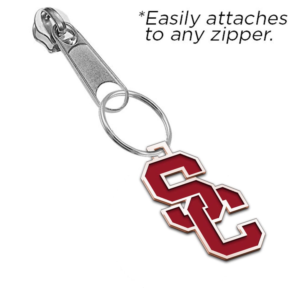 Usc Color Enamel Interlocking Sc Zipper Pull