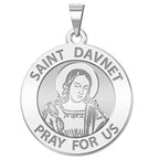 Saint Davnet Round Religious Medal
