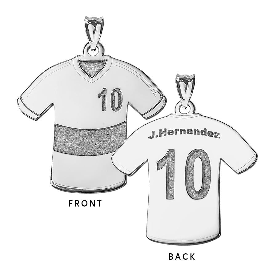 Soccer Jersey Charm or Pendant with Name & Number