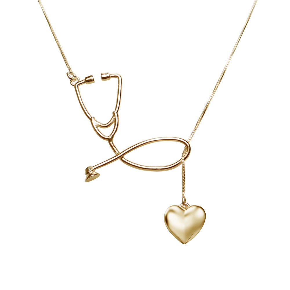 Nurse Stethoscope with Dangling Heart