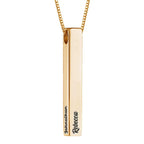 Vertical 3D Name Bar Necklace