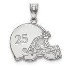 Custom Football Helmet Charm or Pendant with Number