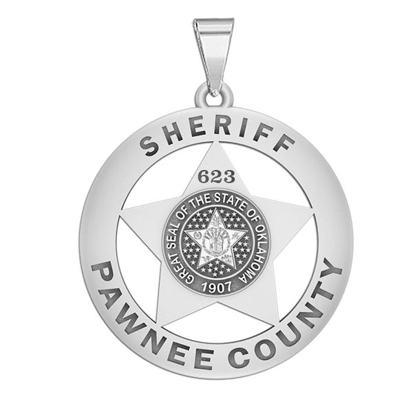 Personalized Pawnee Oklahoma Badge with Rank, Number & Dept.