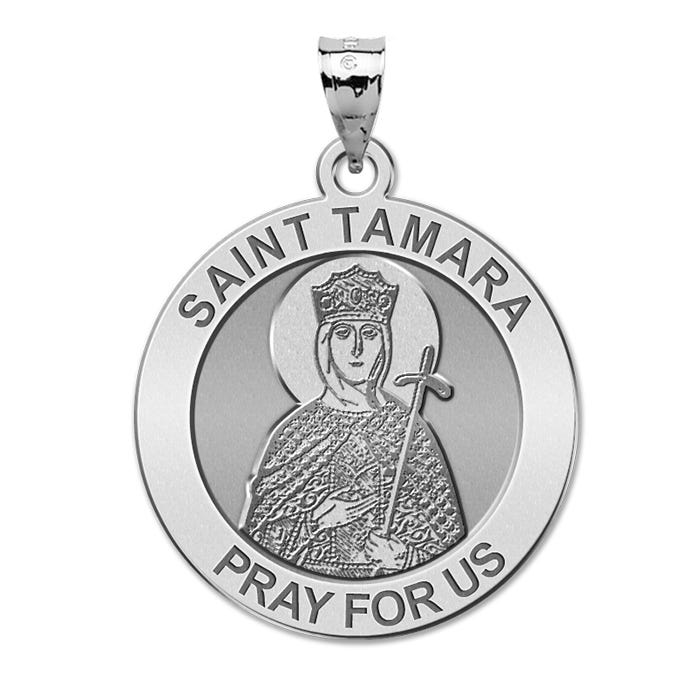 Saint Tamara Round Religious Medal