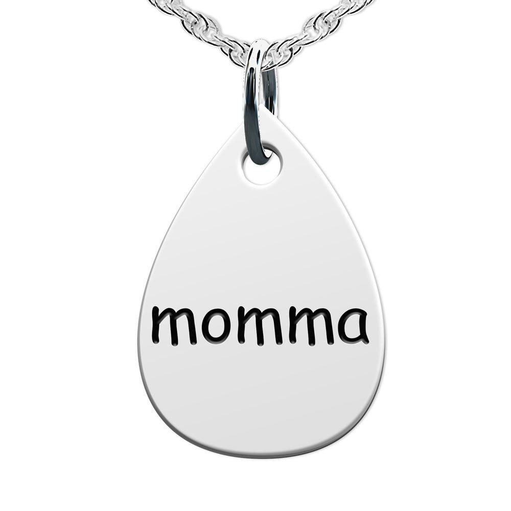 Momma Teardrop Shaped Charm