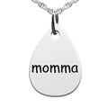 Momma Teardrop Shaped Charm
