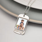 Dog Tag with # 1 Dad Etched
