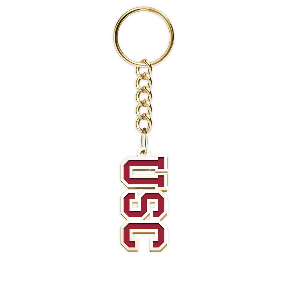 Usc Color Enamel Block Key Chain