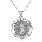 Saint Christopher Religious Round Medal