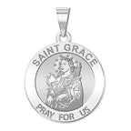 Saint Grace Religious Round Medal