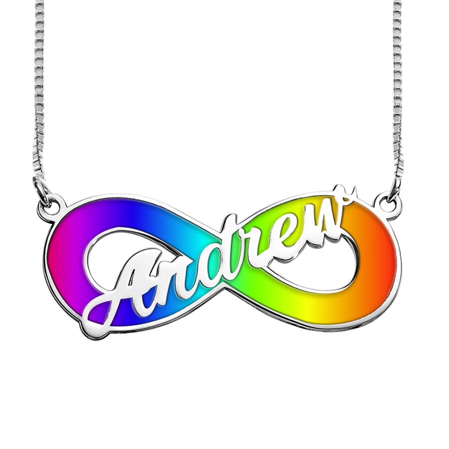Personalized Autism Awareness Infinity Name Necklace