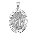 Miraculous Medal Oval Pendant