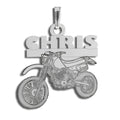 Custom Motocross Bike Charm or Pendant with Name & Number