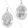 Saint Christopher " Protect Me While Riding" Doubledside Motorcycle Religious Medal