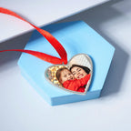 Stainless Steel Heart Photo Engraved Ornament