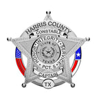 Personalized Harris County Texas L Badge with Rank and Department