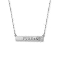Personalized Horizontal Hockey Name Bar with Adjustable Chain