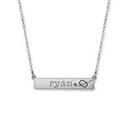 Personalized Horizontal Hockey Name Bar with Adjustable Chain