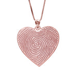 Custom Fingerprint Heart Charm or Pendant