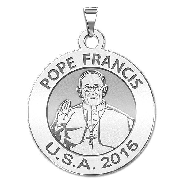 Pope Francis USA 2015 -  Papal Visit Embossed Round Religous Medal