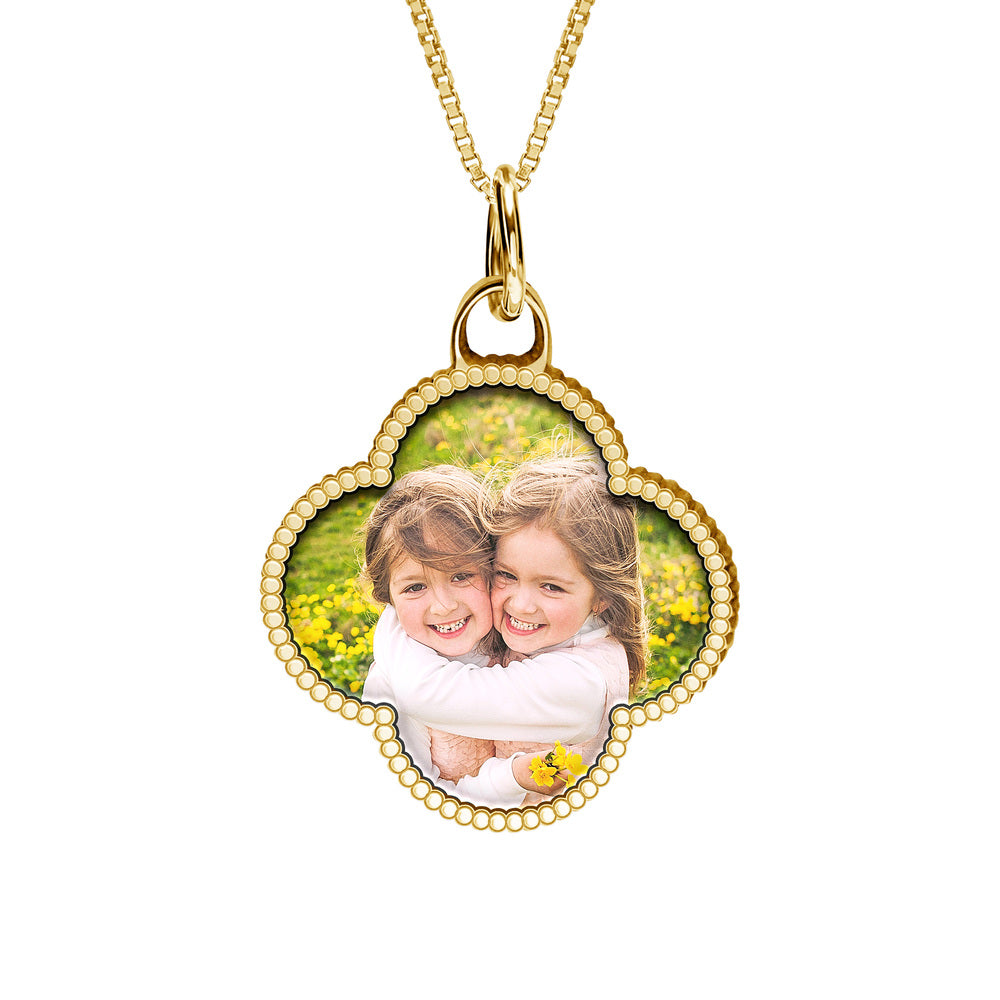 Lucky Clover Photo Pendant