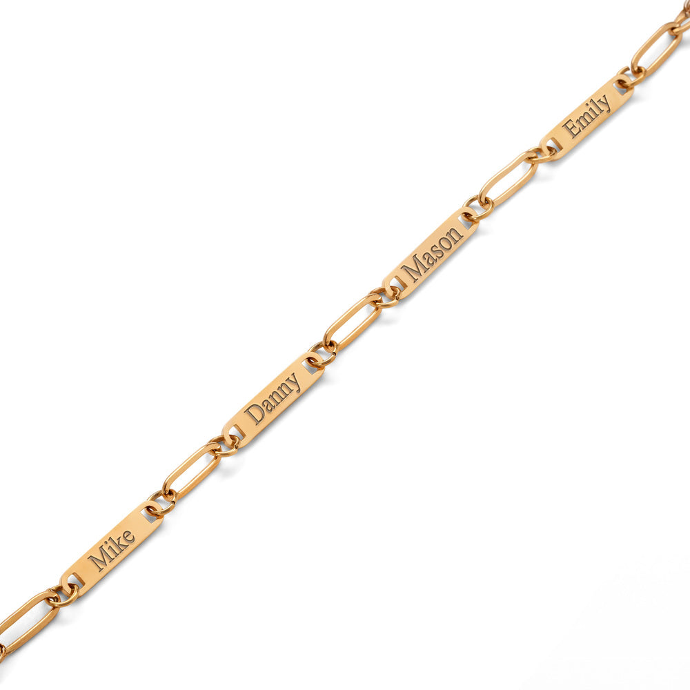 Paperclip Name Bar Bracelet