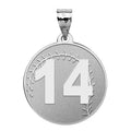 Custom Softball Charm or Pendant with Number