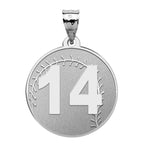 Custom Softball Charm or Pendant with Number