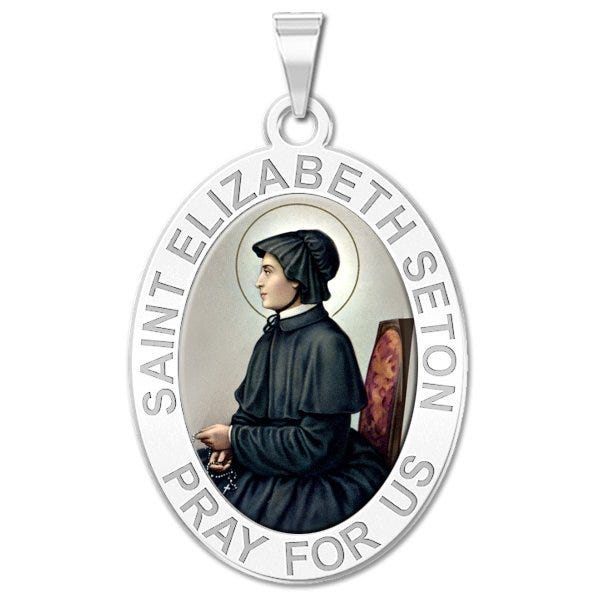 Saint Elizabeth Seton Oval Religious Medal