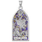 Saint Michael - Stained Glass Religious Medal