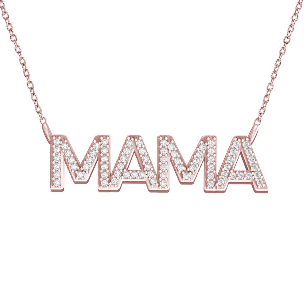 MAMA CZ Name Necklace