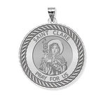 Saint Clare Of Assisi Round Rope Border Religious Medal