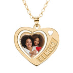 Heart Pendant with # 1 Mom Etched