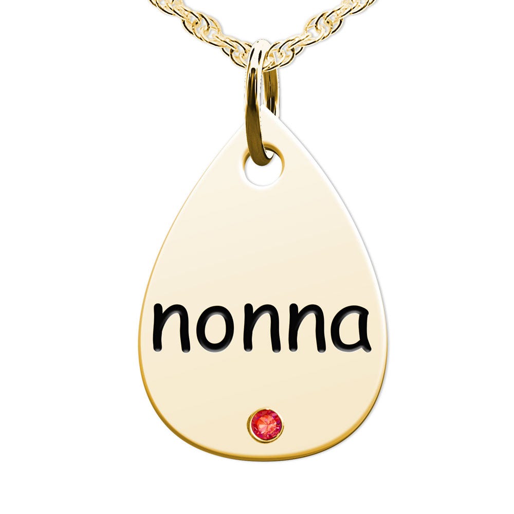 Nonna Teardrop Shaped Charm
