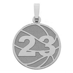 Custom Basketball Charm or Pendant with Number