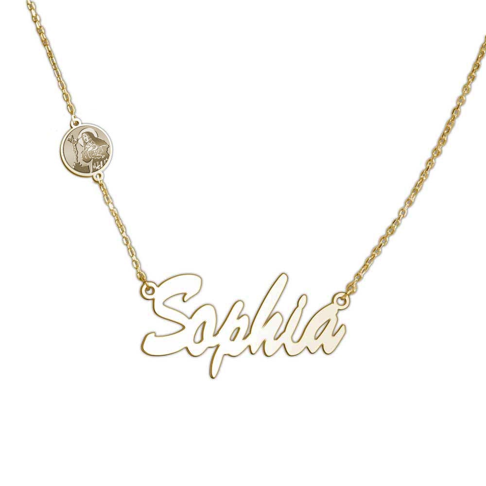 Saint Rita Name Necklace